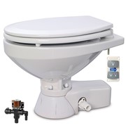 QUIET FLUSH ELECTRIC TOILET Fresh water flush models, Regular bowl size, 12 volt dc