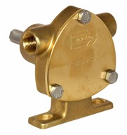 3/8" bronze pump, <b>20-size</b>, foot-mounted with BSP threaded ports, lip seal